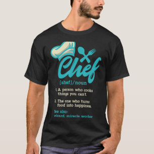 Grappige Retro Chef Definitie, Koken Guru, Chief C T-shirt