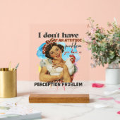 Grappige retro dame woordkunst acryl bord (Huwelijk)