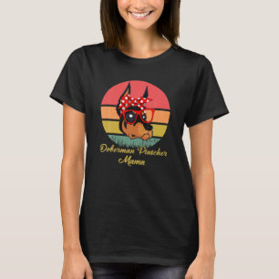 Grappige Retro Doberman Pinscher Mama Gift T-shirt