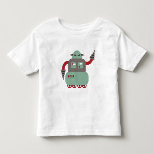 Grappige Retro Driller Robot Kinder Shirts