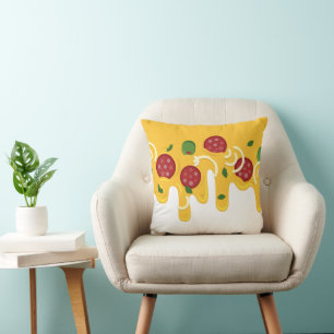 Grappige Retro Druppelende Pizza Kaas Keto Feest Kussen