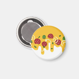 Grappige Retro Druppelende Pizza Kaas Keto Feest Magneet