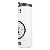 Grappige Retro fiets gepersonaliseerd voor fietser Thermosbeker (Geroteerd rechts)