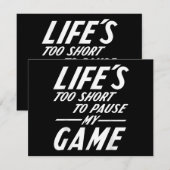 Grappige retro gamer - het leven is te kort om mij (Voorkant / Achterkant)