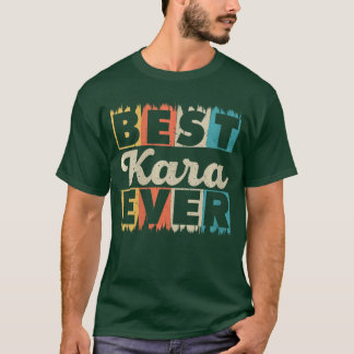 Grappige Retro Gepersonaliseerde Naam Beste Kara O T-shirt