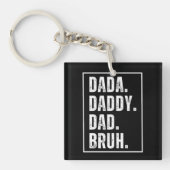 Grappige retro gestresste papa verjaardag Vaderdag Sleutelhanger (Voorkant)