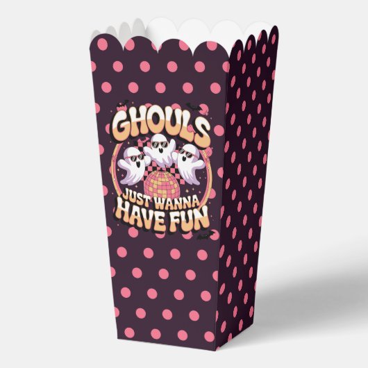 Grappige Retro Ghost Halloween gunstbox Bedankdoosjes (Voorkant)