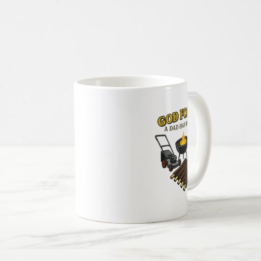 Grappige retro God verhoede dat een vader Hobbies  Koffiemok (Voorkant rechts)