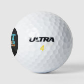 Grappige retro groovy is net zo goed getrouwd golfballen (Logo)