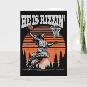 Grappige Retro Hij Is Rizzin Christelijke Pasen Sp Kaart