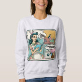 Grappige Retro Huisvrouw Sweatshirt - Volwassen Hu (Voorkant)