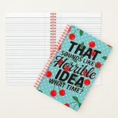 Grappige retro kersen afschuwelijk idee citaat notitieboek (Binnen)