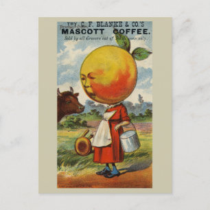 Grappige  retro koffiereclame briefkaart