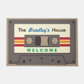 Grappige Retro Muziek Cassette Mixtape Custom Home Deurmat (Voorkant)