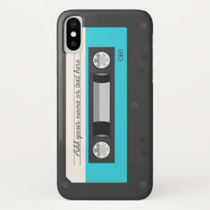 Grappige Retro Muziek Cassetteband iPhone X Hoesje
