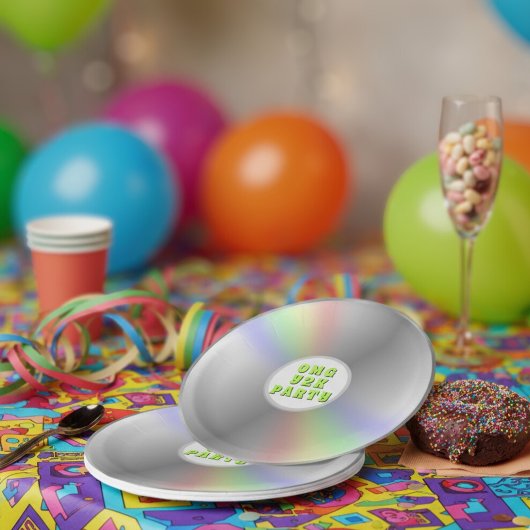 Grappige Retro Muziek CD Disc Y2K Party Paper Bord