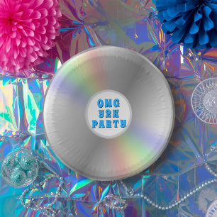 Grappige Retro Muziek CD Disc Y2K Party Paper Bowl Papieren Kommen