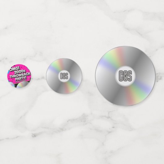 Grappige Retro Muziek CD Y2K 2000s Party Confetti (Voorkanten)