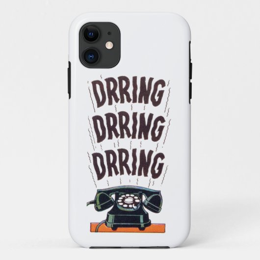 Grappige  retro oude klassieke telefoon rinkelen Case-Mate iPhone case (Achterkant)