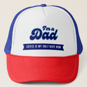 Grappige retro papa - Koffie is mijn enige hoop bl Trucker Pet