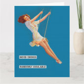 Grappige retro pinup kaart (Voorkant)