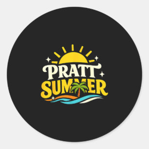 Grappige retro pratt zomer california politiek ronde sticker