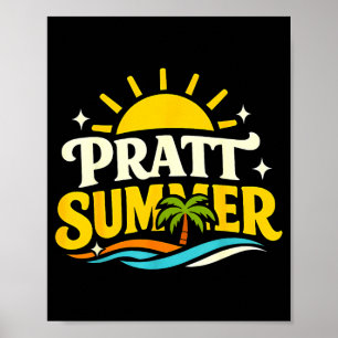 Grappige retro pratt zomer californië politiek poster
