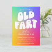 Grappige Retro Regenboog Oud Scheten Elke Leeftijd Kaart (Staand voorkant)