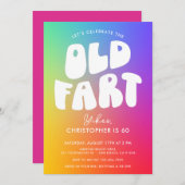 Grappige Retro Regenboog Oud Scheten Elke Leeftijd Kaart (Voorkant / Achterkant)