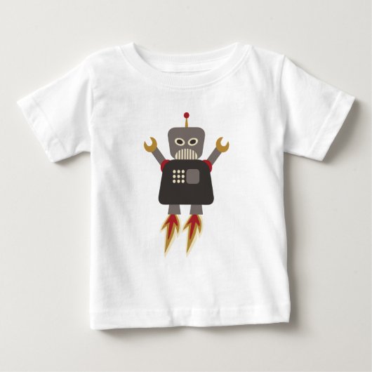 Grappige Retro Rocket Robot (Voorkant)