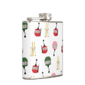 Grappige retro skilift Apres Ski winterskiër Heupfles (Rechts)