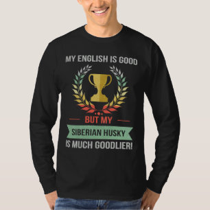 Grappige retro stijl Siberische Husky Hondenras Ei T-shirt