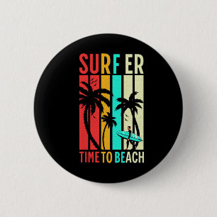 Grappige Retro Strand Surfen Surfplank Vintage Sur Ronde Button 5,7 Cm