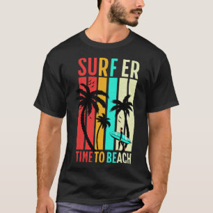 Grappige Retro Strand Surfen Surfplank Vintage Sur T-shirt