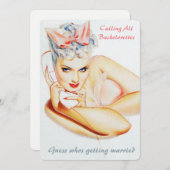 Grappige retro telefoongesprek bruiloft roddel kaart (Voorkant / Achterkant)