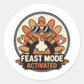 Grappige Retro Turkije Sticker (Voorkant)