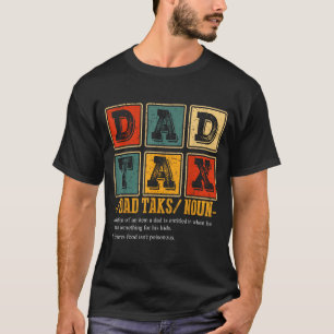 Grappige Retro Vader Belasting Definitie Daddy Pap T-shirt