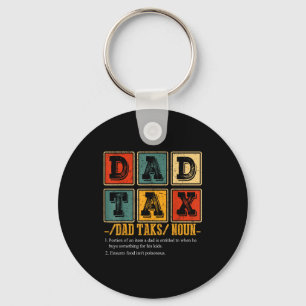Grappige Retro Vader Belasting Definitie Vader Pap Sleutelhanger