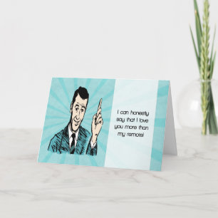 Grappige Retro Valentijn's Day Kaart met Cartoon M