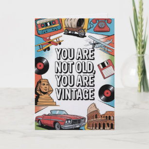 Grappige Retro Vintage Verjaardagskaart Nostalgisc Kaart