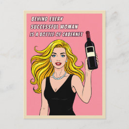 Grappige Retro Vintage Wijn Humor Pop Art Briefkaart