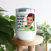 Grappige retro vrouw Stemless