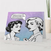 Grappige retro vrouwen kaart (Voorkant)