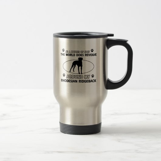 grappige RHODESIAN RIDGEBACK-design Reisbeker (Rechts)