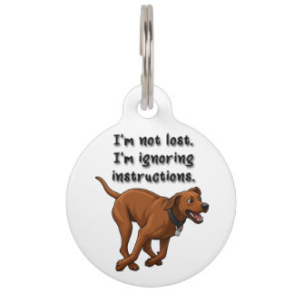 Grappige Rhodesian Ridgeback hondenpenning – Negee Huisdierpenning