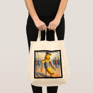 Grappige Rick London-strip "Ducttape-banaan" Tote Bag