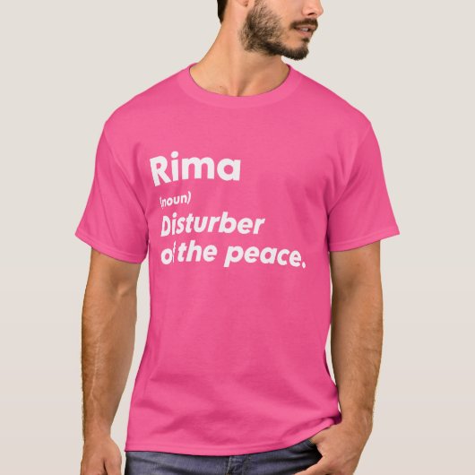 Grappige Rima 'Verstoorder van de Vrede' Custom Pe T-shirt (Voorkant)