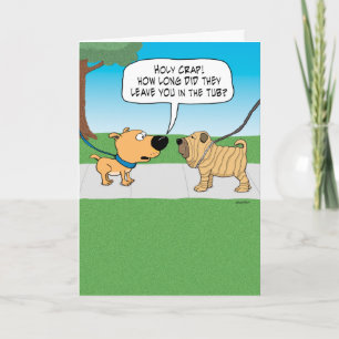 Grappige Rimpelhond Verjaardag Kaart