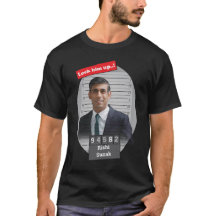 Grappige Rishi Sunak Mugshot sluit hem op