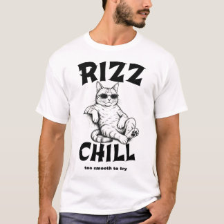 Grappige Rizz Chill Kat Koele Kat Meme Vintage T-shirt